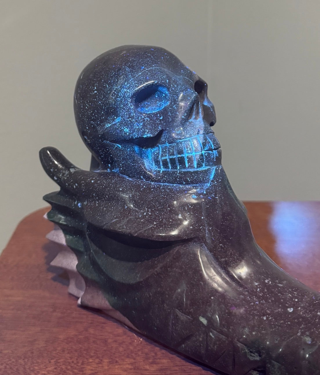 Large Ocean Jasper Dragon Skull Carving – 5.04 lb, 7.5” Collector Sculpture