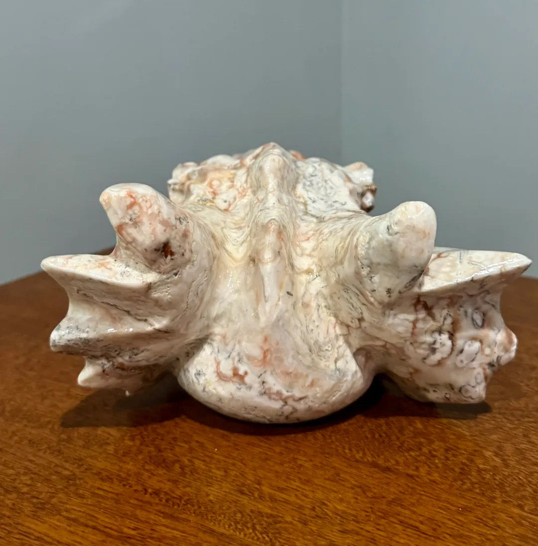 Large Mexican Lace Agate Dragon Carving – 7.4 lb Collector Statement Piece