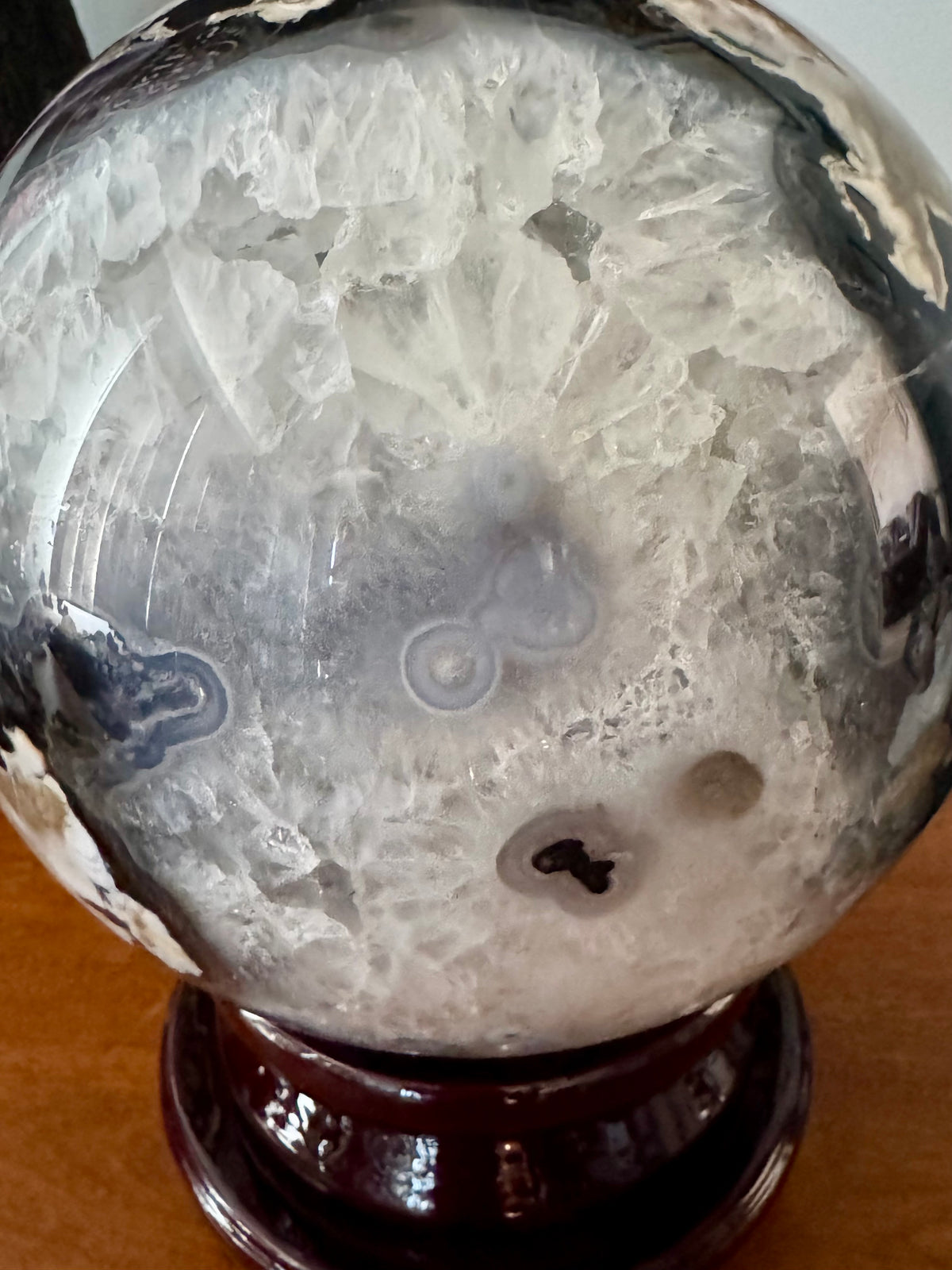 26 LB Natural Volcano Agate & Quartz Sphere – Massive UV Fluorescent Collector Piece